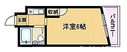 パークサイド内代 ワンルームの間取図画像