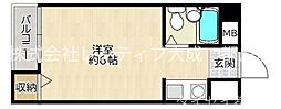 ジュネス大宮2 ワンルームの間取図画像