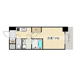 ExcellentKishibe 1Kの間取図画像