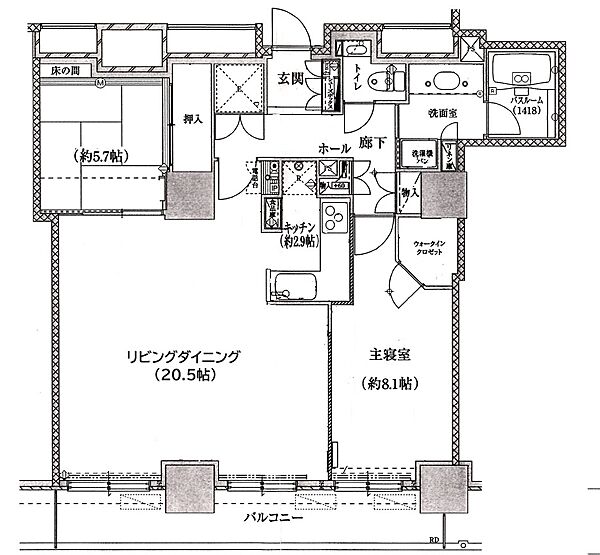 間取りを拡大表示