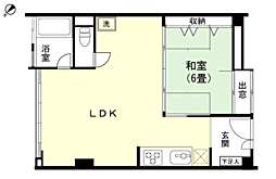 伊東マンション本館 1LDKの間取図画像