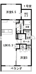 へーベルメゾンK 2LDKの間取図画像