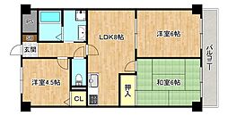 メゾン大地 3LDKの間取図画像