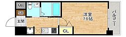 セレニテオズ北巽 1Kの間取図画像
