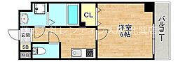 M・STAGE今里 1Kの間取図画像