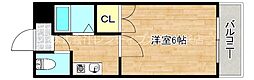 ワイケーマンション 1Kの間取図画像