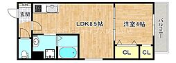 FmiraiErde 1LDKの間取図画像