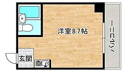 サンプラザ今里6番館 ワンルームの間取図画像