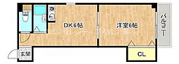 永和マンション 1DKの間取図画像