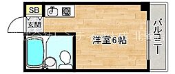 エムロード中川 ワンルームの間取図画像