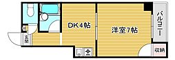ベルタツミ 1DKの間取図画像