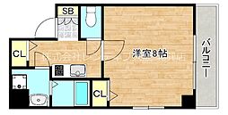 ランド大今里南 1Kの間取図画像