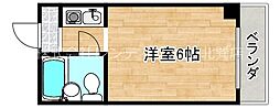 レジデンスピロー 1Kの間取図画像