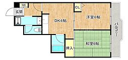 静和ハイツ 2DKの間取図画像