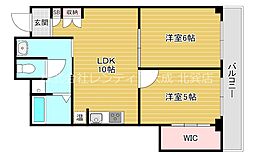 ポルト巽 2LDKの間取図画像