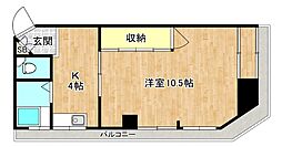 ミナヒロハイツ 1Kの間取図画像