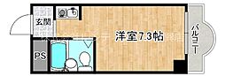 キャピタル今里 ワンルームの間取図画像