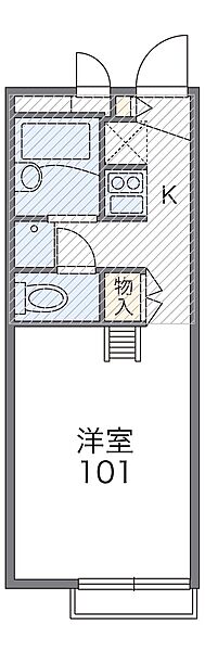 レオパレスＫＡＫＵＲＩＮ 208｜兵庫県加古川市尾上町安田(賃貸アパート1K・2階・19.87㎡)の写真 その2