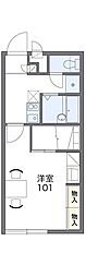 レオパレスエコハウス旺華 1Kの間取図画像