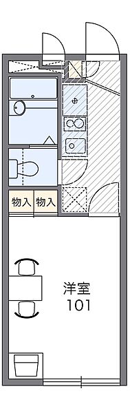 レオパレスジョイフルＡ 101｜兵庫県小野市本町(賃貸アパート1K・1階・19.87㎡)の写真 その2