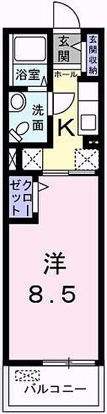 アクロポリスV 305｜兵庫県姫路市野里(賃貸マンション1K・3階・26.87㎡)の写真 その2