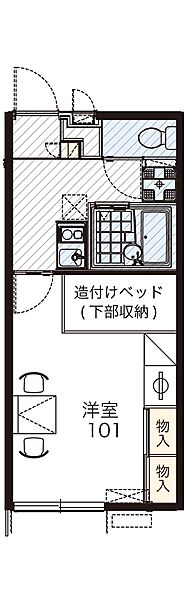 レオパレス南備後 205｜兵庫県加古川市加古川町南備後(賃貸アパート1K・2階・23.18㎡)の写真 その2