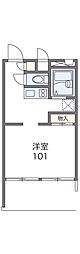 レオパレスロイヤルレジデンスサクセス 1Kの間取図画像