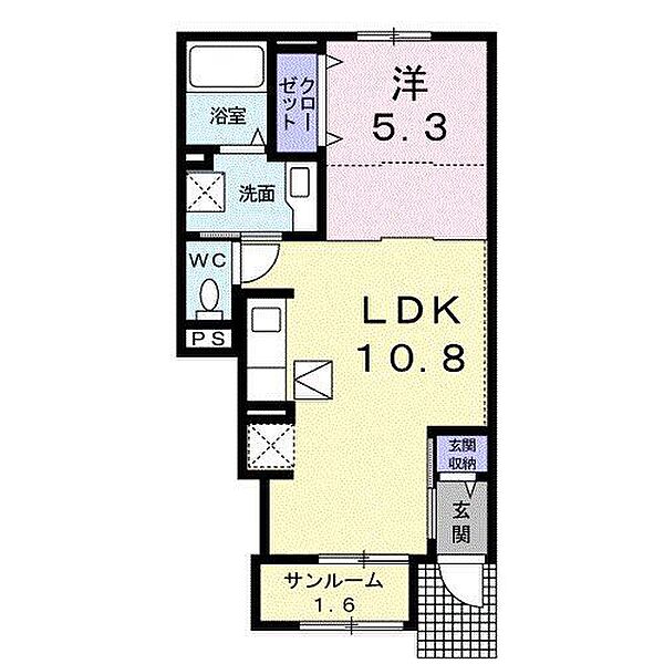 ＤＫ　ＳＥＬＥＣＴ　宝殿　II 104｜兵庫県加古川市東神吉町西井ノ口(賃貸アパート1LDK・1階・40.02㎡)の写真 その2