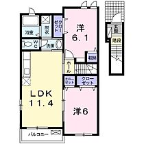 ジークフリーデンII 202 ｜ 兵庫県高砂市北浜町北脇（賃貸アパート2LDK・2階・57.12㎡） その2