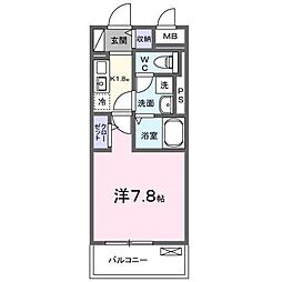 ミステル 1階1Kの間取り