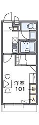 レオパレスグレイス 1Kの間取図画像