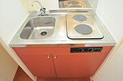 2口電気コンロを設置