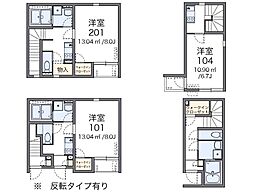 レオネクストルミエール稲美 1Kの間取図画像