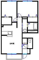 コンフォートテクノ3 2LDKの間取図画像