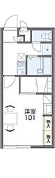 レオパレス末政 1Kの間取図画像