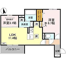 間取図画像 2LDK