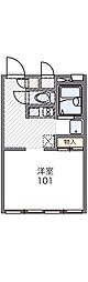 レオパレスレヴェルベール1 1Kの間取図画像