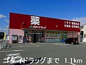 ゴダイドラッグまで1100m