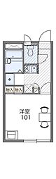 レオパレス北条東 1Kの間取図画像
