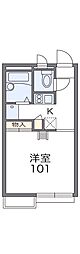 レオパレスウィステリア 1Kの間取図画像