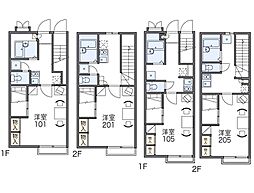 レオパレスエコハウス華園 1Kの間取図画像