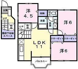 アンソレイエ 2階