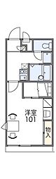 レオパレスウィンズ 1Kの間取図画像