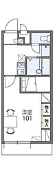 レオパレスひまわり 1Kの間取図画像