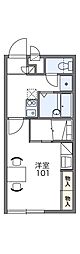 レオパレス浜ノ宮 1Kの間取図画像