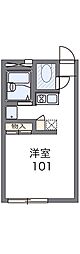 レオパレスラルクY'S 1Kの間取図画像