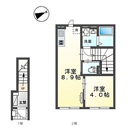ル・レスト池田 1LDKの間取図画像