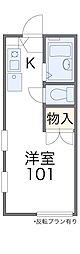 レオパレスFamille 1Kの間取図画像