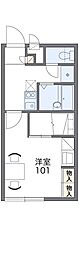 レオパレスフォレーゼ別府 1Kの間取図画像