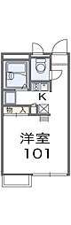 レオパレスアドミラクレール 1Kの間取図画像